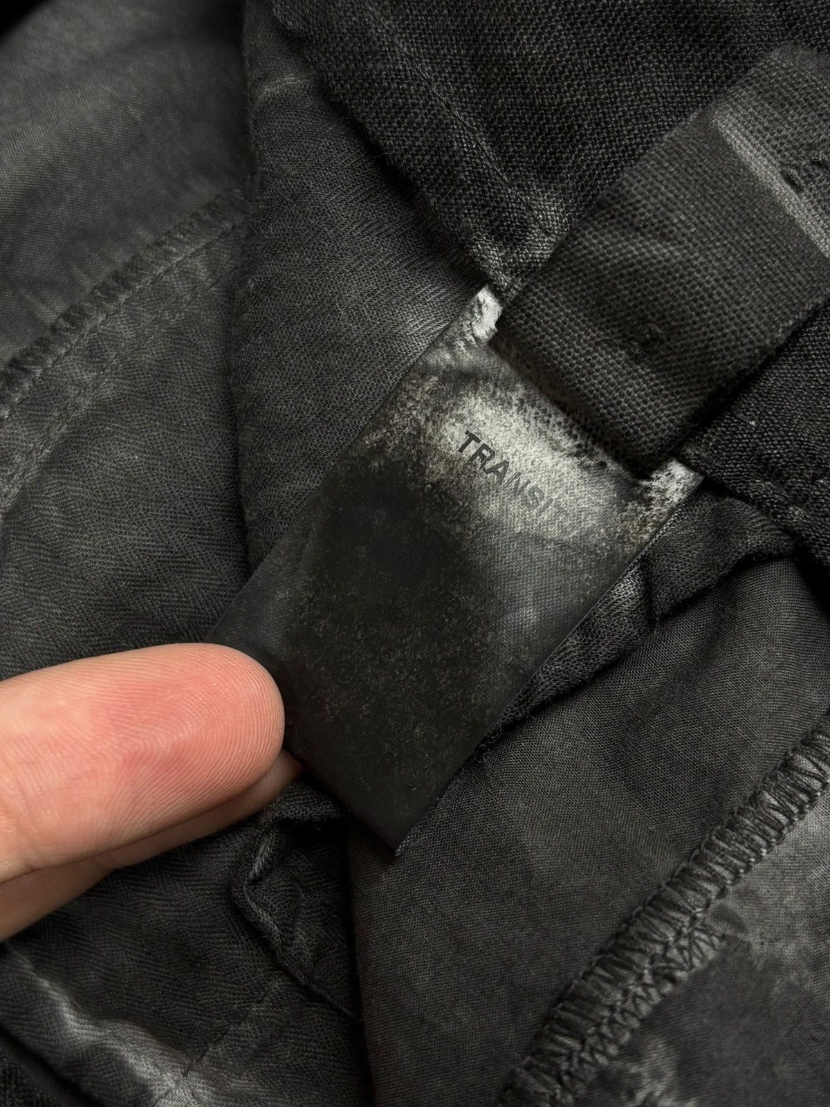 Transit Uomo Transit Uomo Dark Grey Charcoal Cotton Linen Pants Rare Size US 28 / EU 44 - 17 Thumbnail