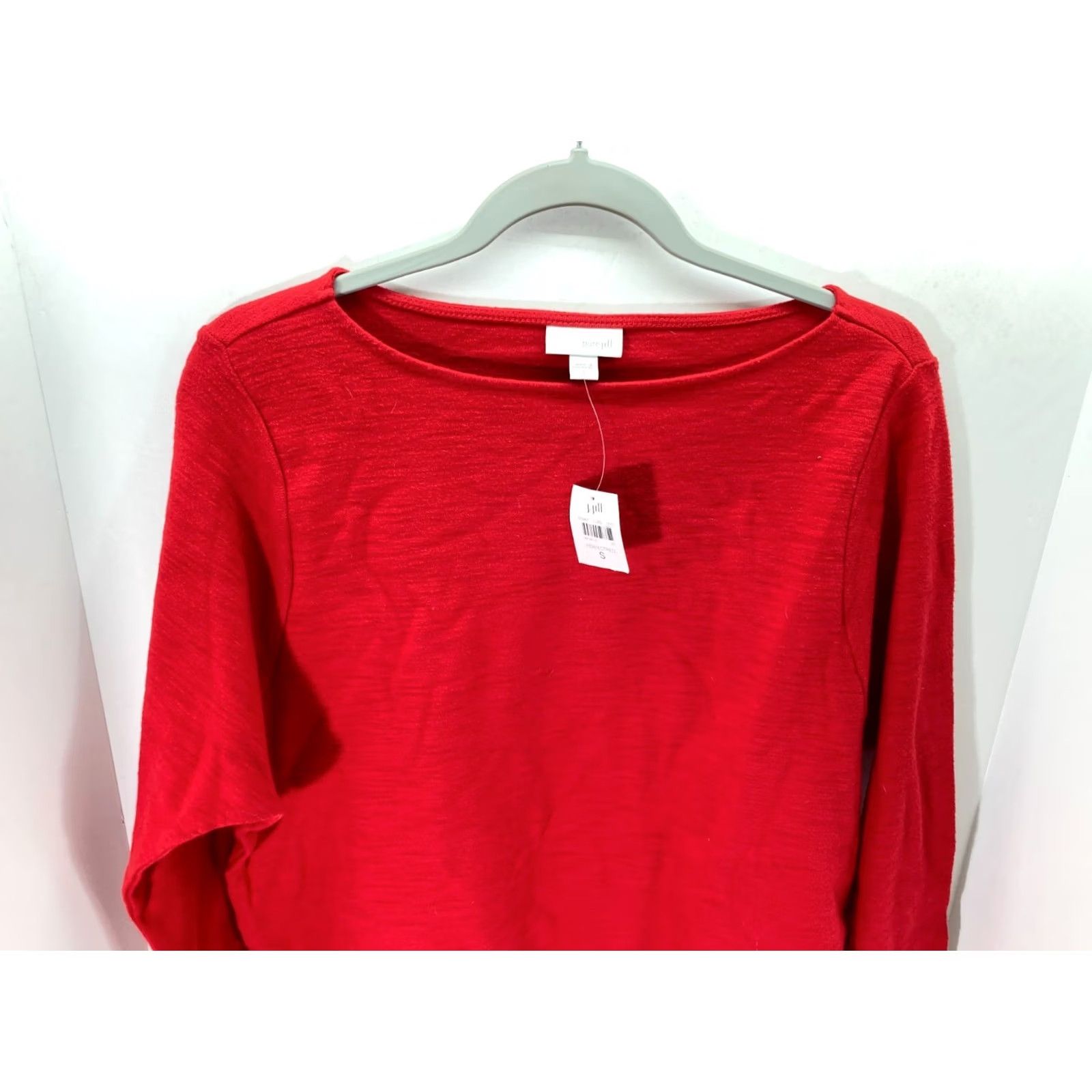 J. Jill J. Jill Tunic Pullover Sweater Top Womens S Red Boat Neck Long Sleeve Modern NWT Size S / US 4 / IT 40 - 4 Thumbnail