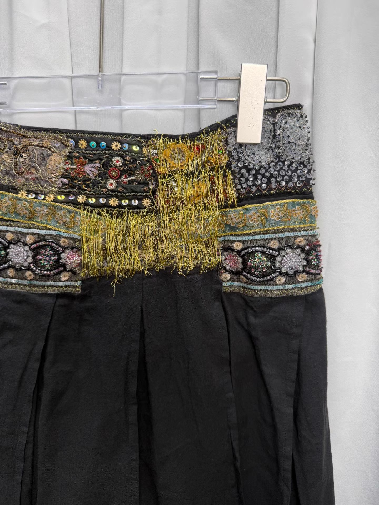 Comme des Garcons Comme des Garcons Heavy Sashiko Metal Embellished Skirt K20 Size 24" / US 00 / IT 34 - 5 Thumbnail