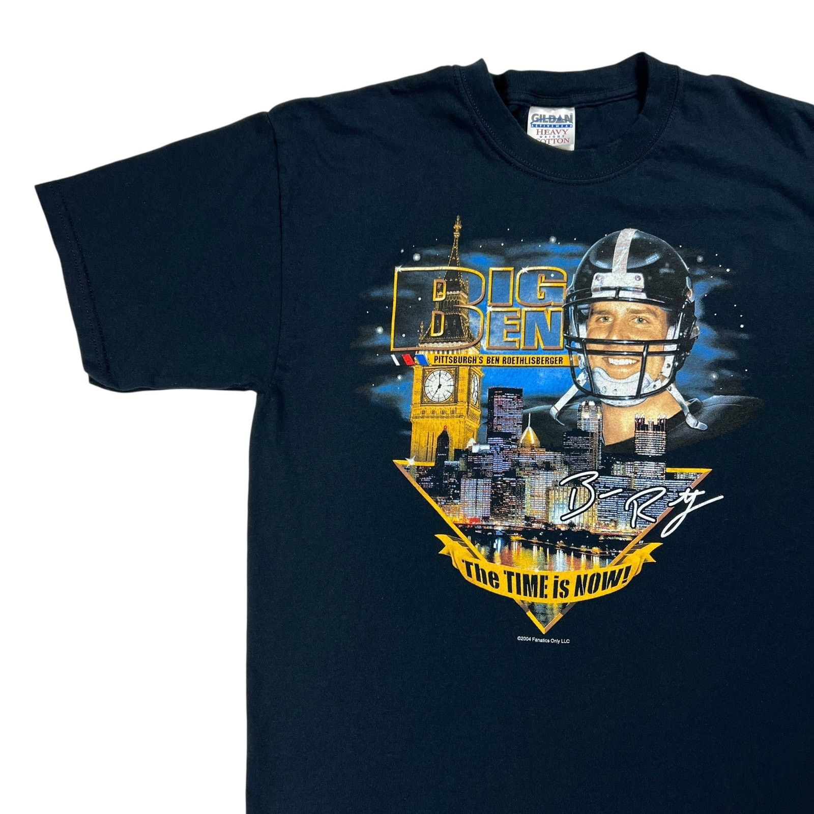 Gildan × NFL × Vintage Vintage 2004 Pittsburgh Steelers Ben Roethlisberger tee (L) Size US L / EU 52-54 / 3 - 4 Thumbnail