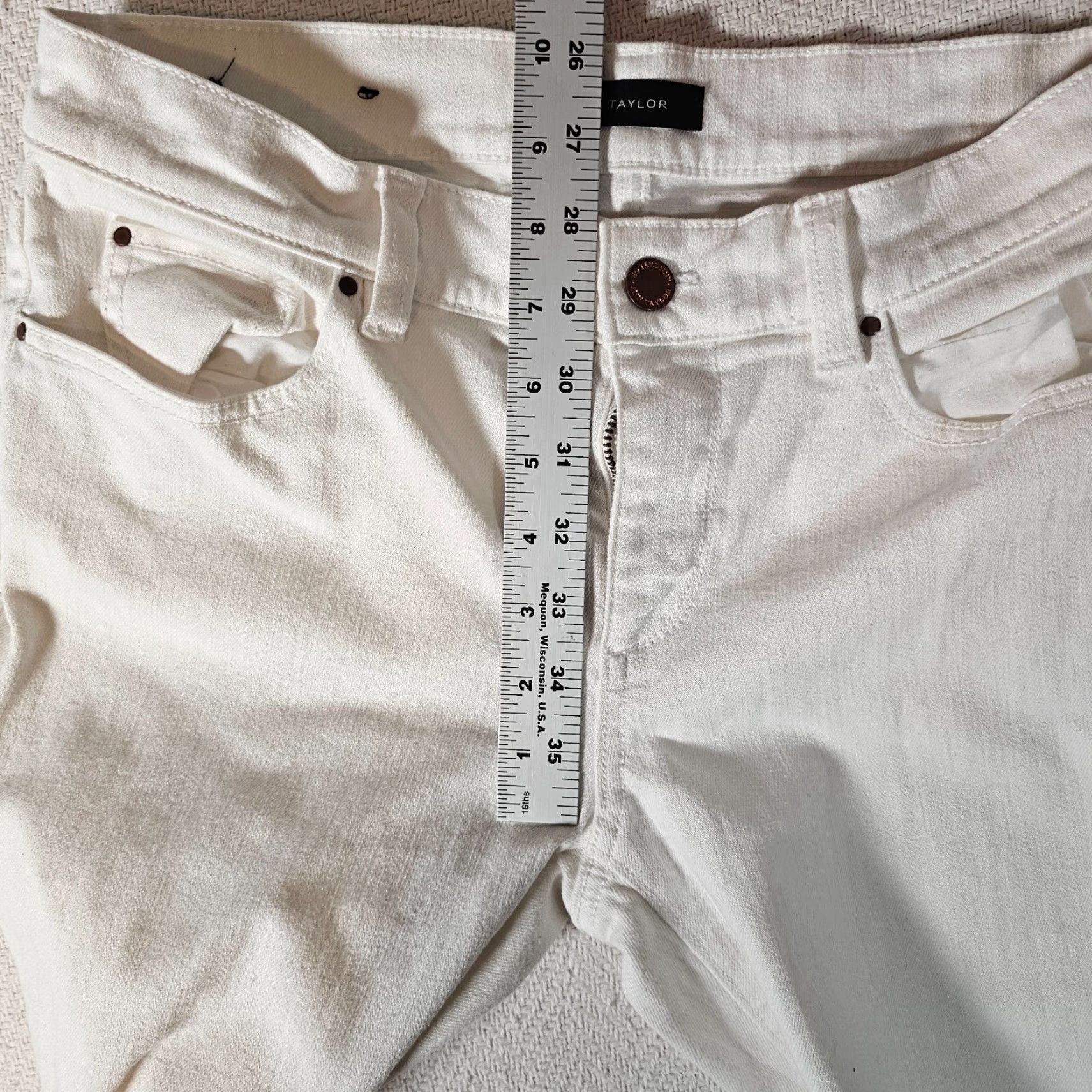 Loft Ann Taylor LOFT White Jeans - Boyfriend Slim Leg - Size 4 - Stretch - Women Size 29" - 5 Thumbnail
