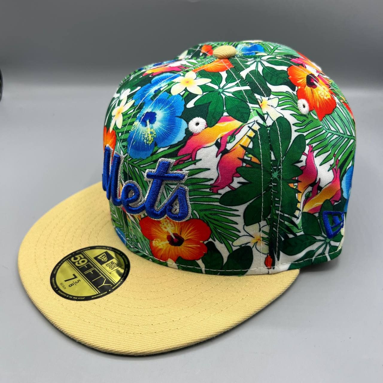 New Era New York Mets Hat Men 7 5/8 Hawaiian Floral MLB Fitted Cap Size ONE SIZE - 8 Thumbnail