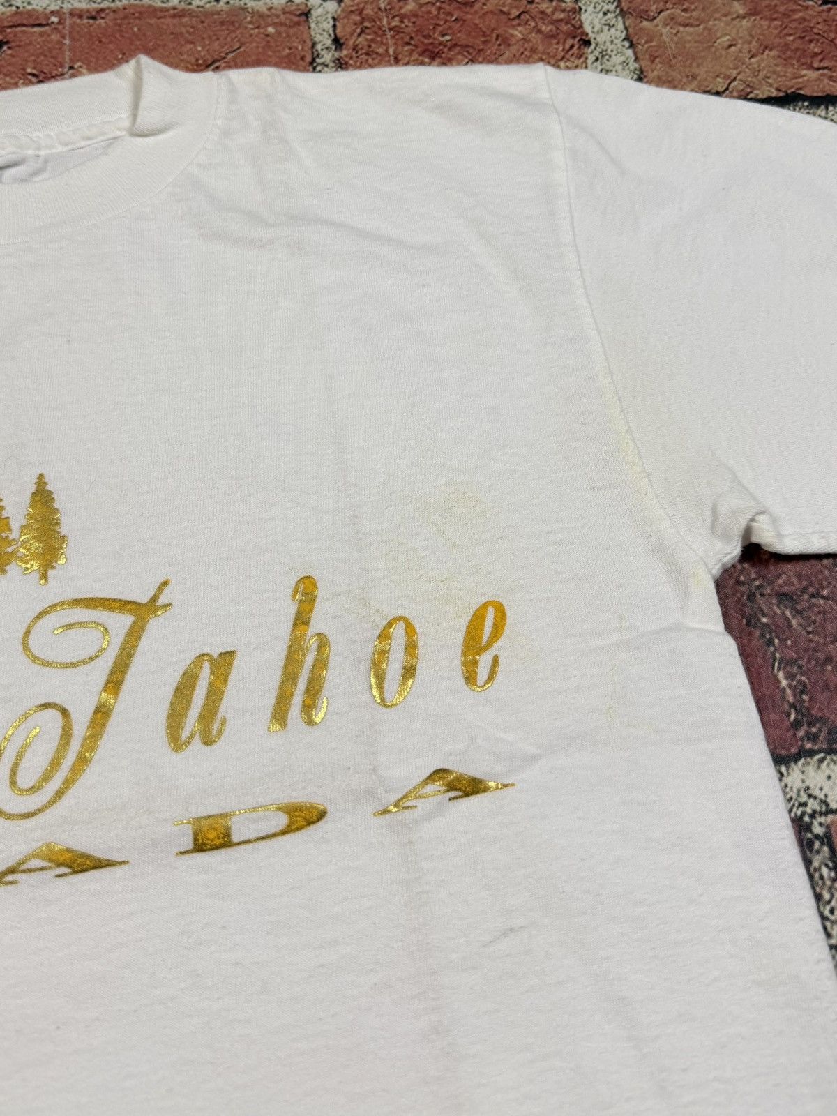 Vintage Vintage 90s Lake Tahoe Nevada T Shirt Outdoor Nature Trees Size US M / EU 48-50 / 2 - 6 Thumbnail