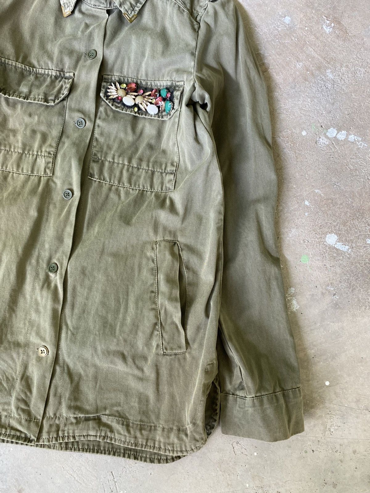 Zara Zara Trafaluc Embellished Military Utility Jacket Size M / US 6-8 / IT 42-44 - 3 Thumbnail
