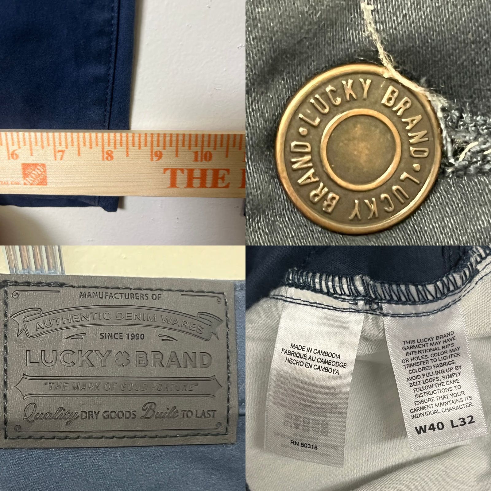 Lucky Brand Lucky Brand Pants Mens 40x32 Blue 121 Slim Straight Golf Chino Performance Casual Size US 40 / EU 56 - 8 Thumbnail