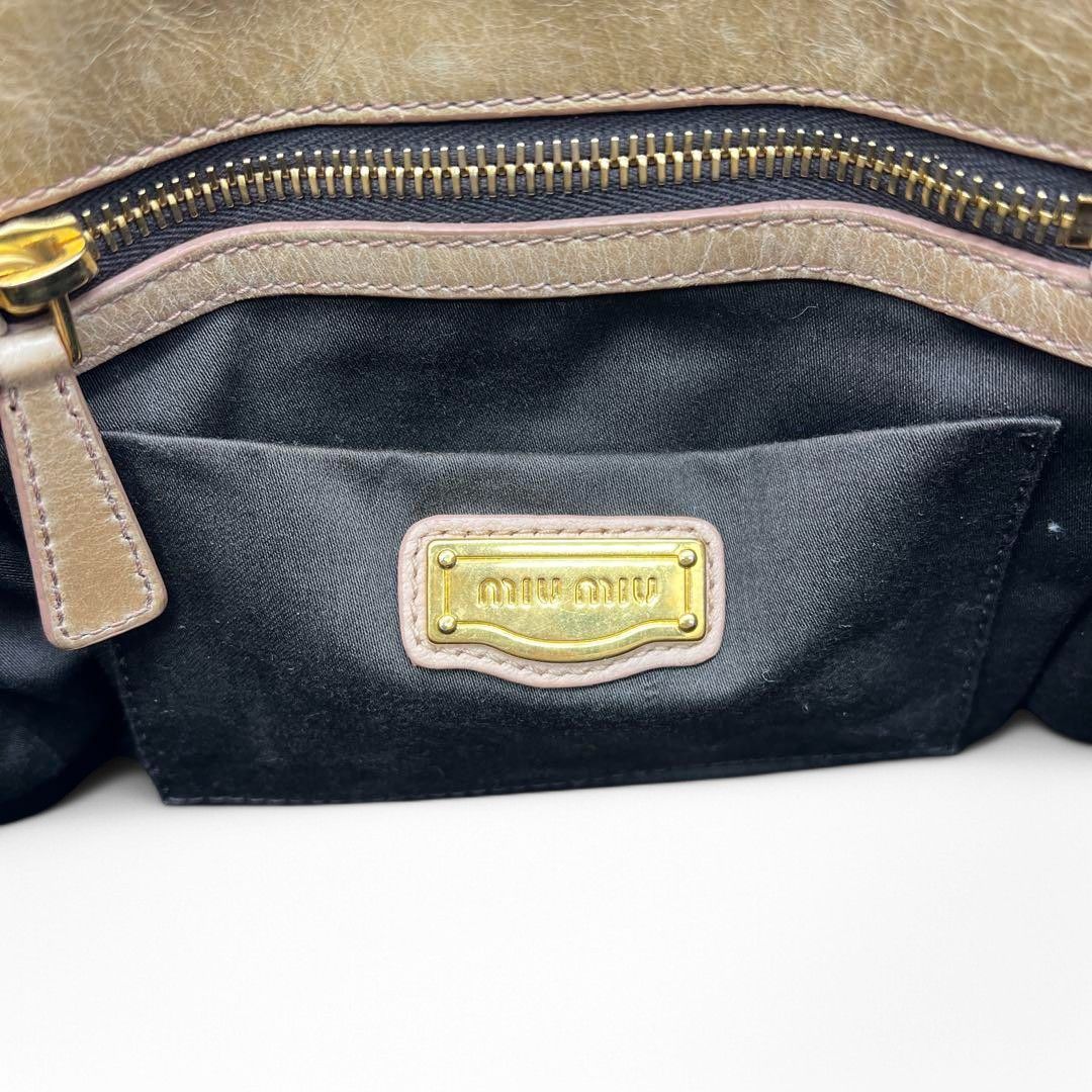 Miu Miu Miu Miu - Matelasse Y2K Beige Gold Hardware Handbag Size ONE SIZE - 9 Thumbnail