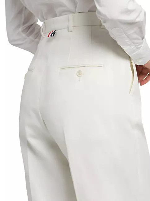 Thom Browne o1s22i1n0924 Cropped Wide Leg Jeans in White Size 27" / US 4 / IT 40 - 6 Thumbnail