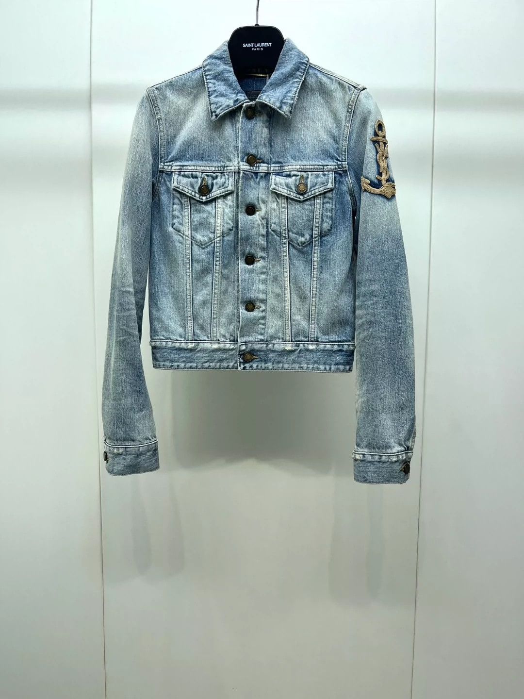 Saint Laurent Paris Saint Laurent Paris Anchor denim jacket Size US S / EU 44-46 / 1 - 1 Thumbnail