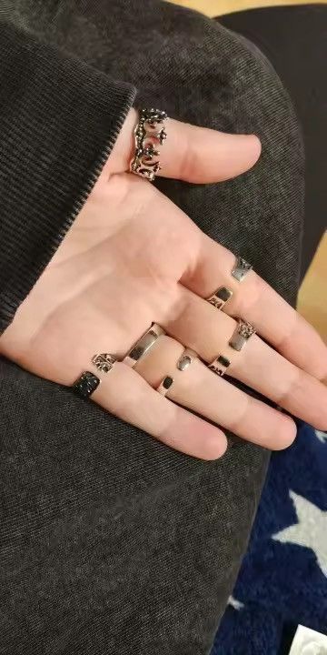 Jewelry Hirohata x Sana 6 pieces / set Gothic Ring🔥🔥🔥 Size ONE SIZE - 4 Thumbnail