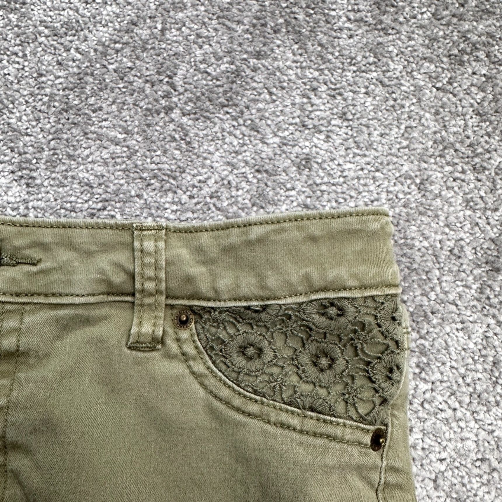 Vintage Cat & Jack Jeans Skinny 30x25.5 Juniors 14 Brown Mid Rise Denim Pocket 5-Pocket Stretch Regular Women Girls Mens Size 36" / US 14 / IT 50 - 5 Thumbnail