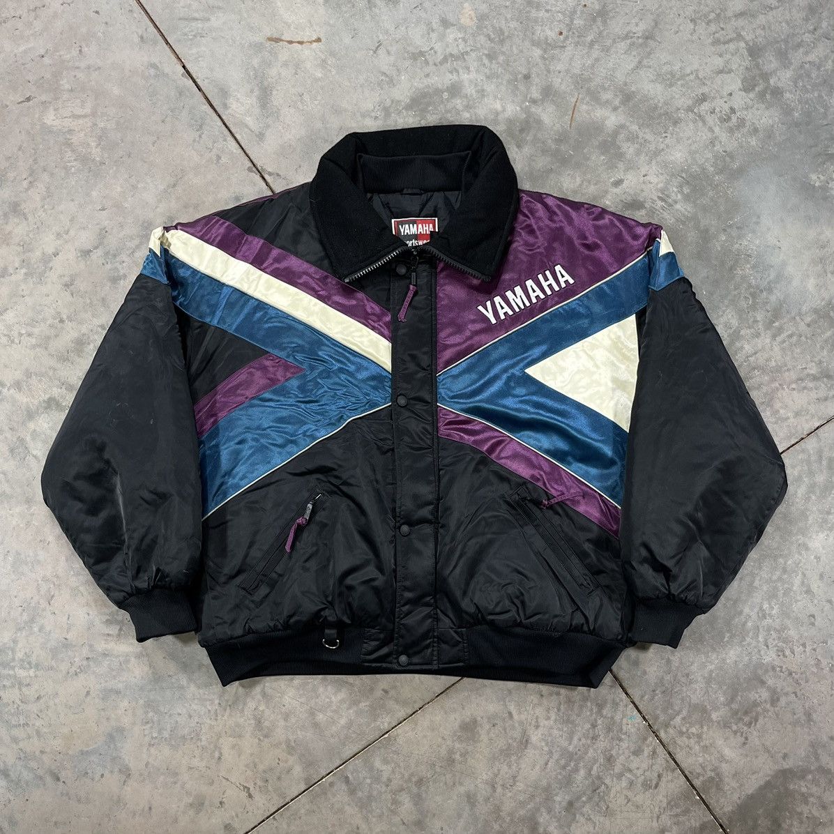 Vintage Vintage Yamaha Puffer Jacket Snowmobile Racing 90s Boxy Fit ...