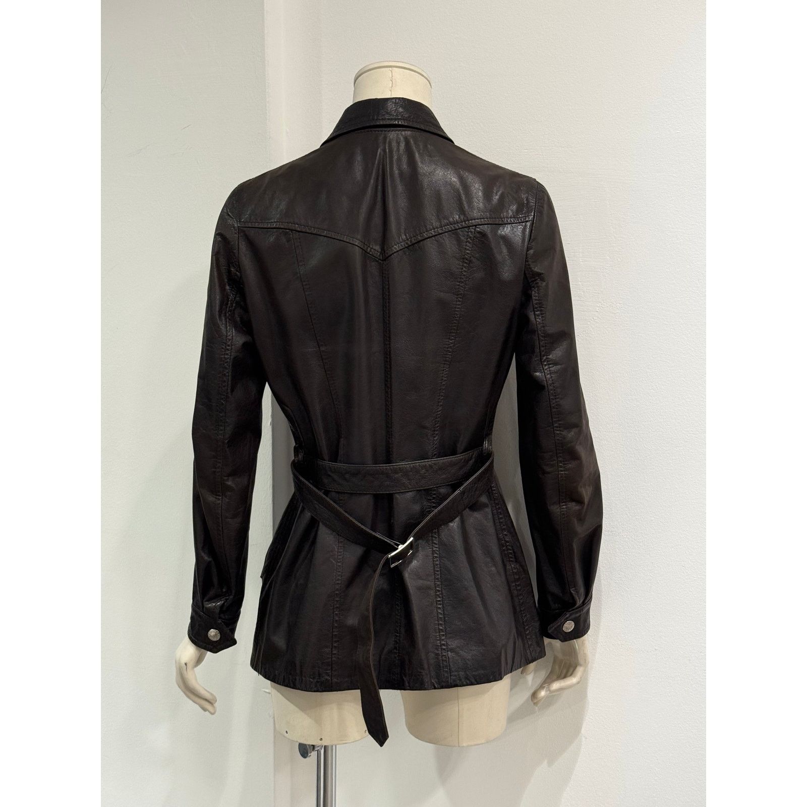 Dolce & Gabbana 1990s Dolce & Gabbana leather belted coat Size M / US 6-8 / IT 42-44 - 6 Thumbnail