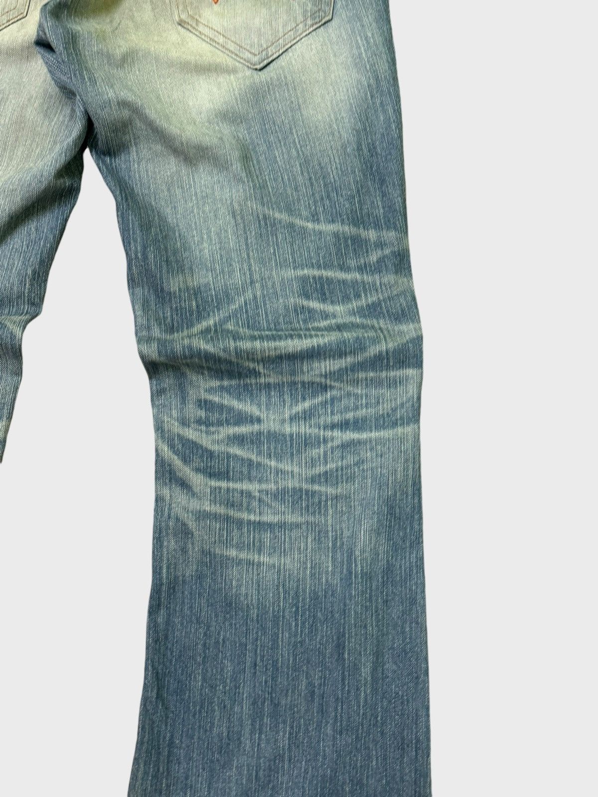 Edwin FLARED VINTAGE EDWIN CLAW MARK MUD WASH JEANS VERY RARE Size US 34 / EU 50 - 15 Thumbnail