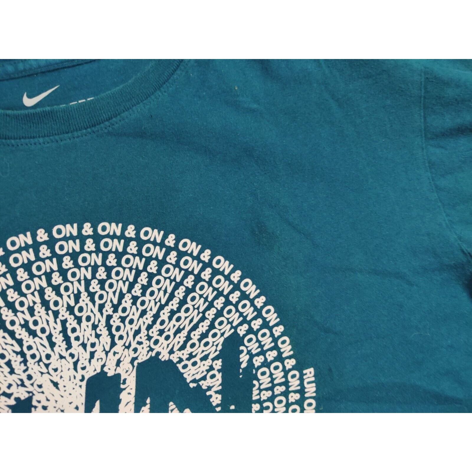 Nike Nike Shirt Adult Mens XL Blue RUN Spell Out Athletic Cut Size US XL / EU 56 / 4 - 3 Thumbnail