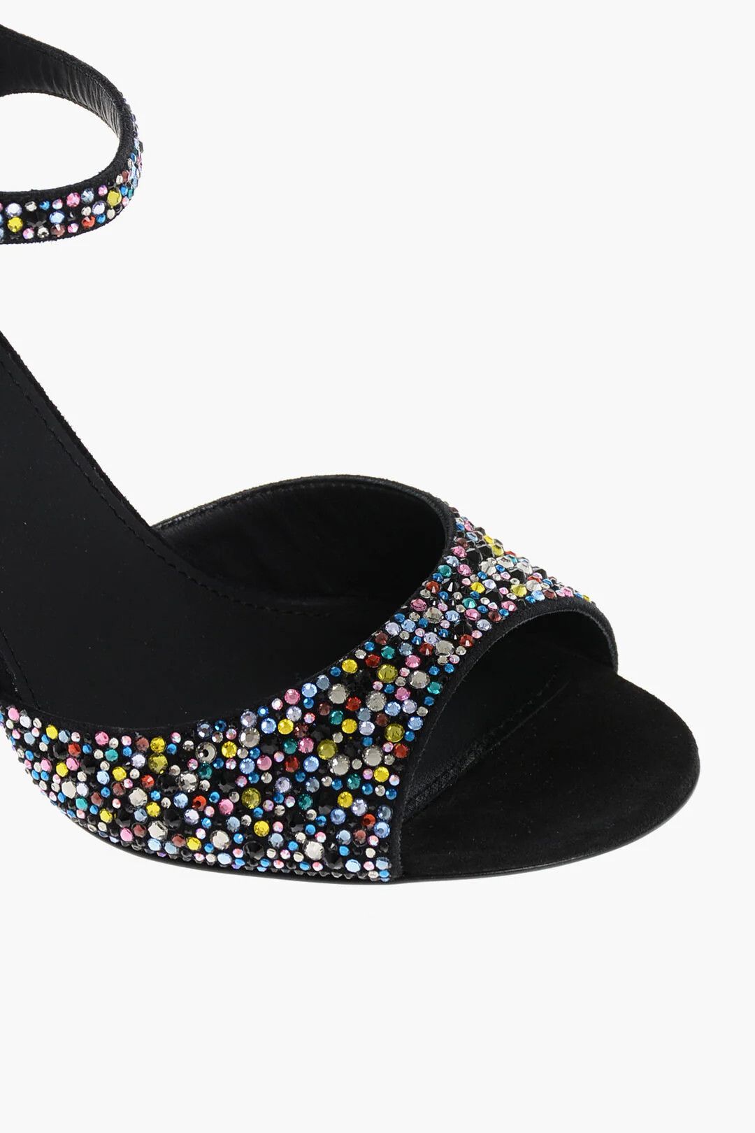 Salvatore Ferragamo og1mm0426 Crystals & Statement Heel Sandals in Black Size US 6 / IT 36 - 4 Thumbnail