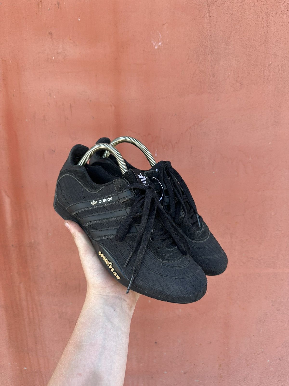 Vintage Adidas Tuscany Goodyear Black Y2K Hype Speed Cat