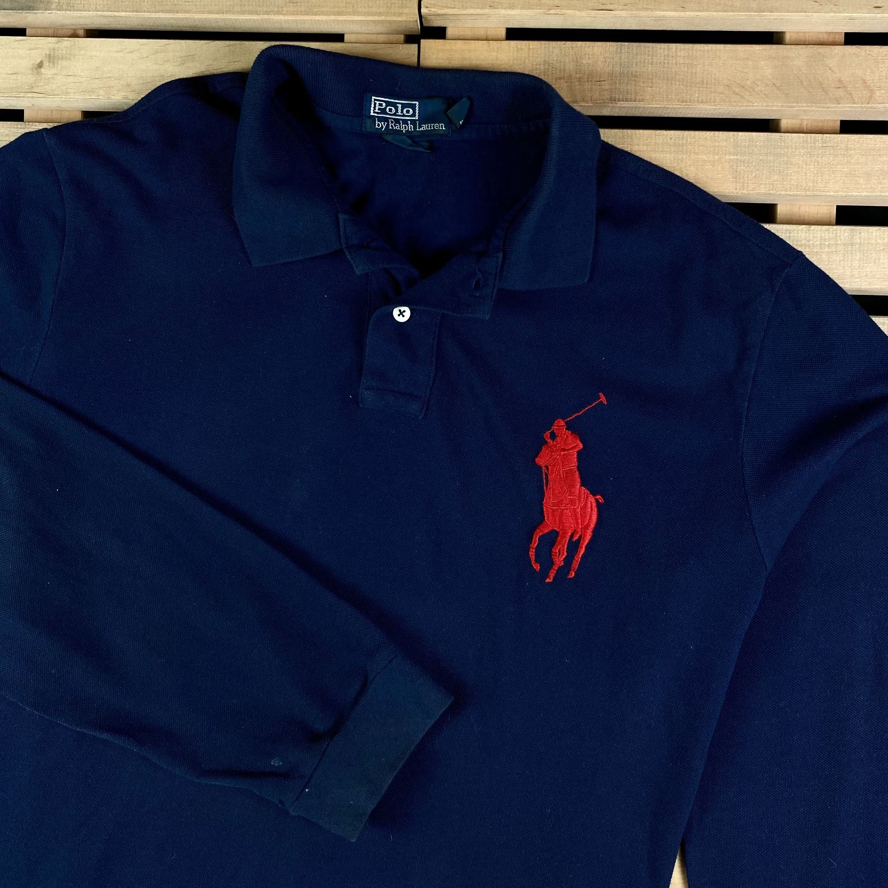 Polo Ralph Lauren × Ralph Lauren × Vintage Mens Polo Long Sleeve Ralph Lauren Vintage Size XL Size US XL / EU 56 / 4 - 2 Thumbnail