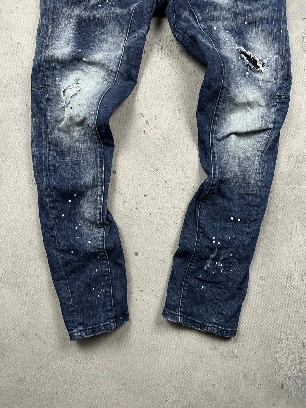Dsquared2 Dsquared2 Distressed Vintage Wash Biker Jeans Splatter Rare Size US 34 / EU 50 - 10 Thumbnail