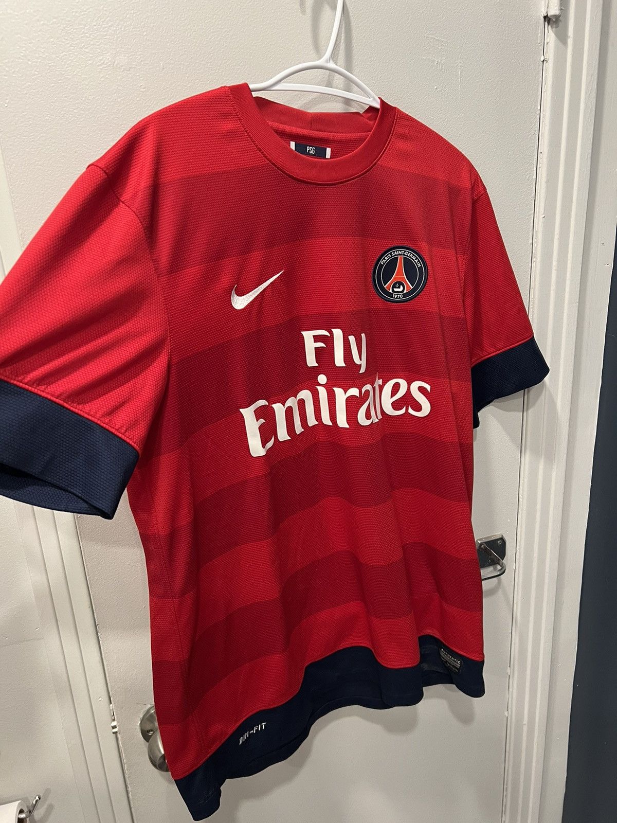 Nike × Vintage NIKE PARIS SAINT-GERMAIN 2012 2013 AWAY SHIRT Size US L / EU 52-54 / 3 - 2 Thumbnail