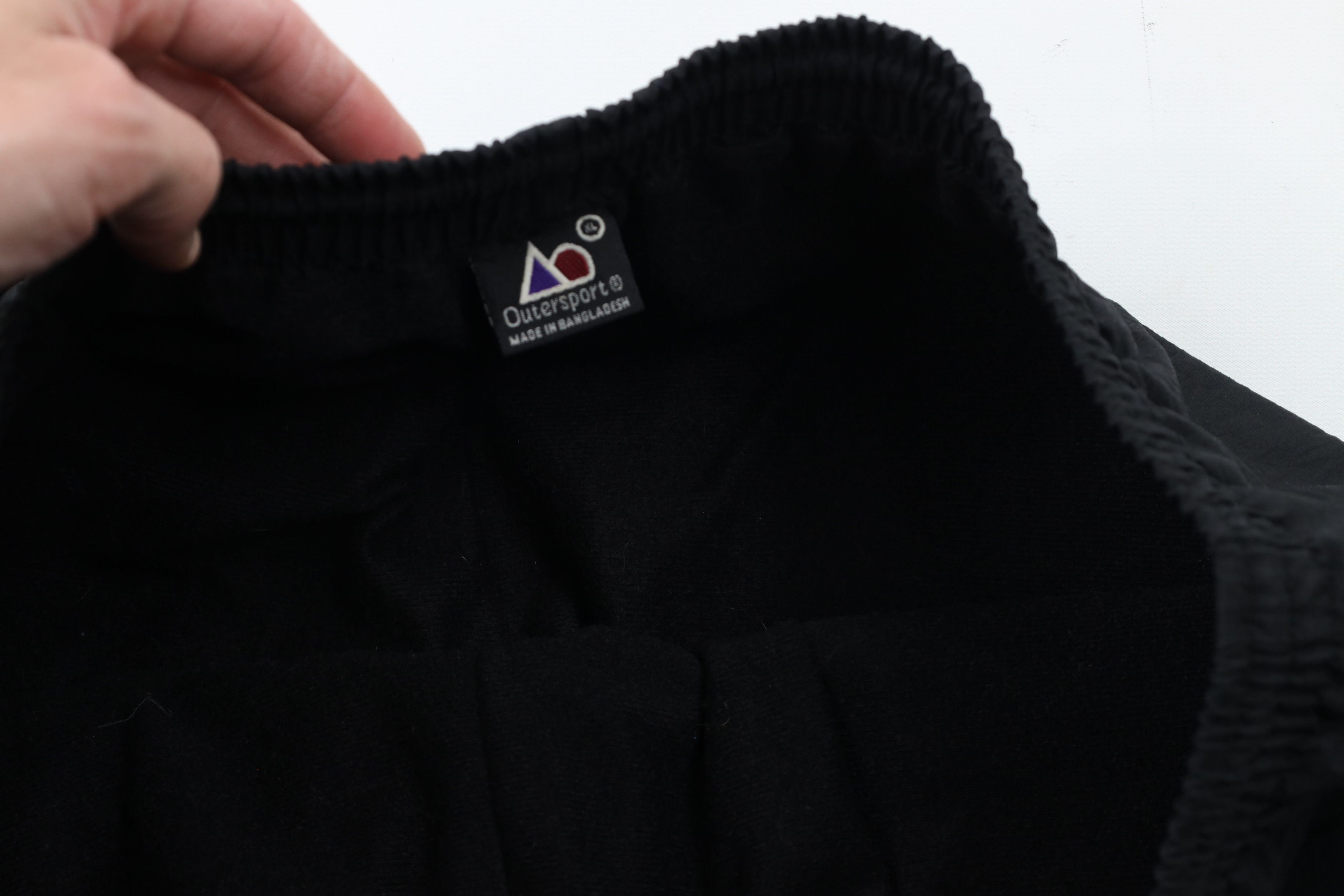 Vintage Vintage 90s Streetwear Lined Cuffed Joggers Pants Black Size US 38 / EU 54 - 8 Thumbnail