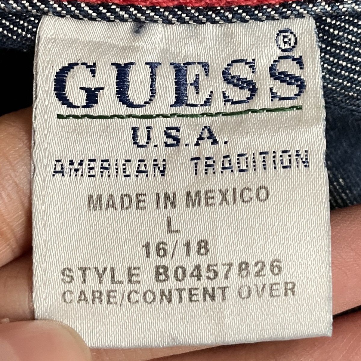 Guess × Vintage Vintage Brand Guess Made In Usa Waxed Denim Jacket 1990s Size US L / EU 52-54 / 3 - 10 Thumbnail