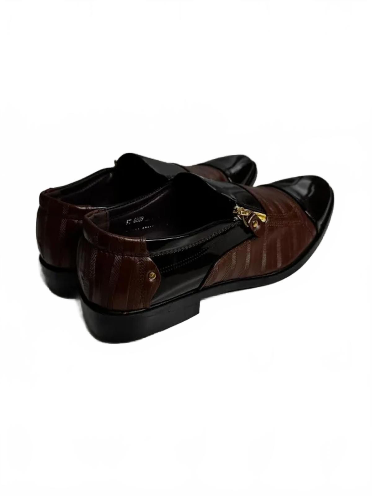 Designer Stylish Brown and Black Slip-On Shoes Size US 10 / EU 43 - 2 Thumbnail