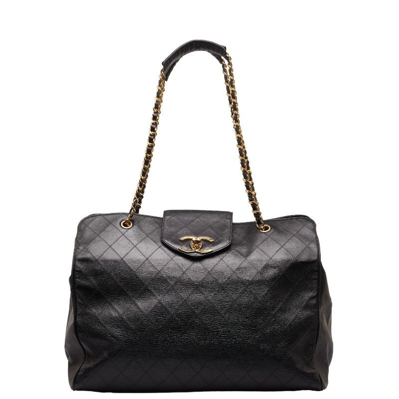 image of Chanel Quilted Cc Supermodel Tote in Black, Women's