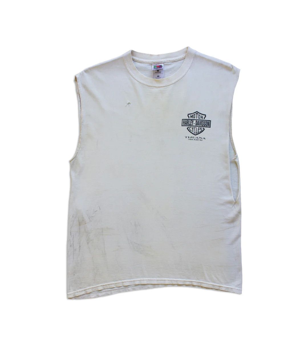 Vintage 90's Vintage Harley Davidson - Tijuana Sleeveless T-Shirt Size US XL / EU 56 / 4 - 1 Thumbnail