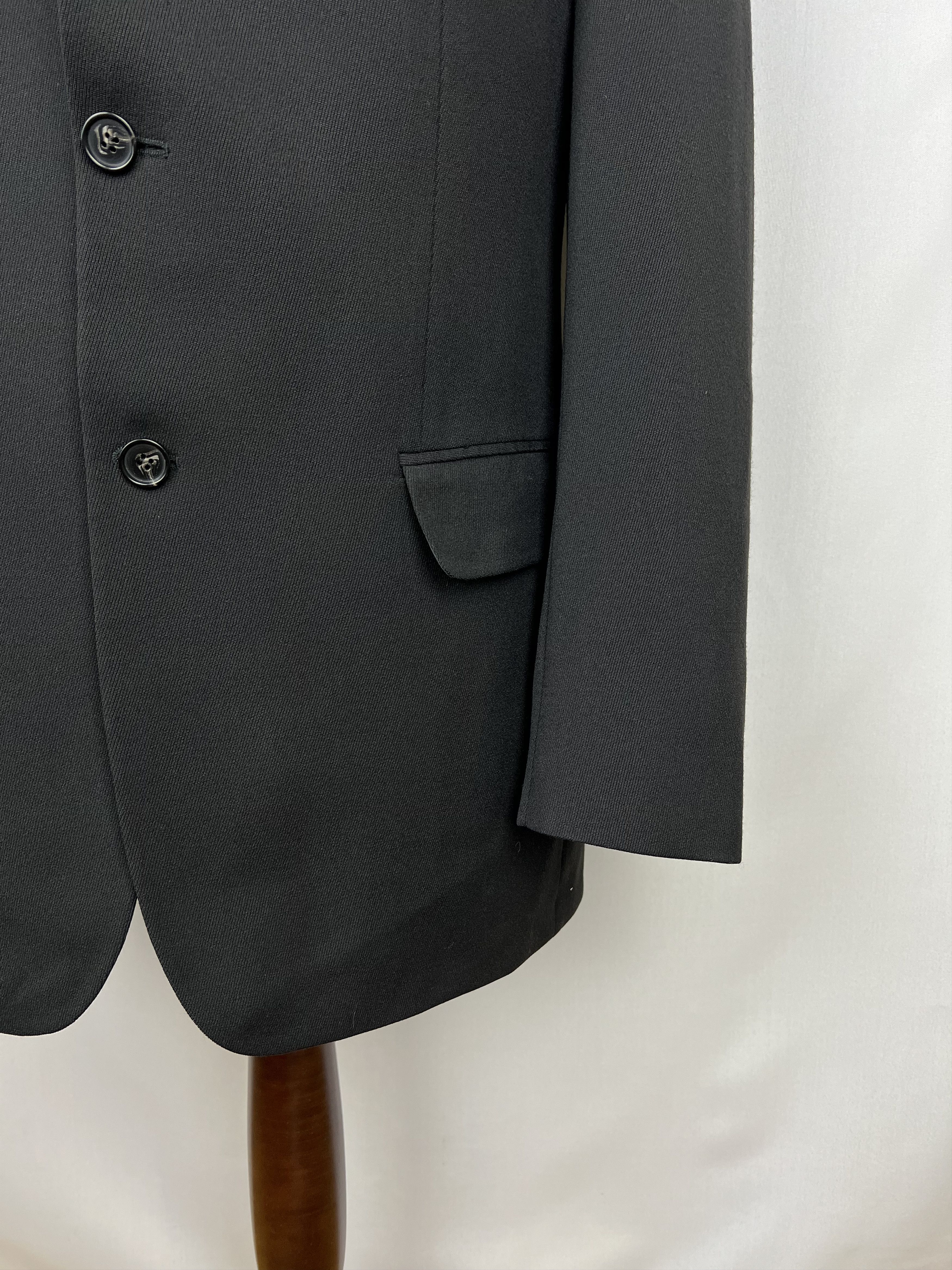 Yves Saint Laurent Vintage Solid Classic-Fit Wool Sport Coat Blazer Size 42R - 6 Thumbnail
