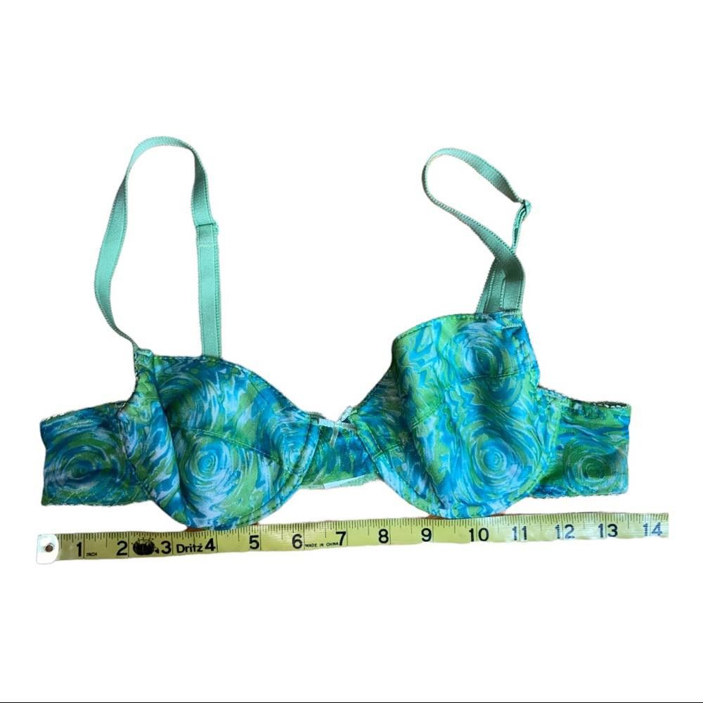 Designer Vintage Swirl Print Bra Size 34B Size ONE SIZE - 4 Thumbnail