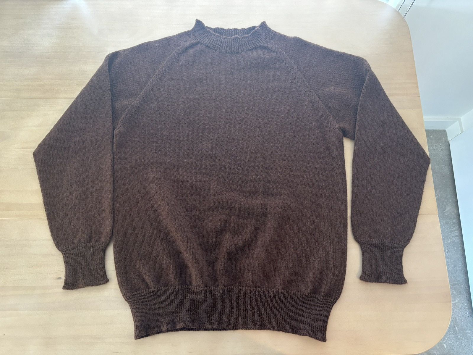 image of Margaret Howell Mhl Seamless Merino Wool Crewneck - Rrp $290 in Brown, Men's (Size XS)