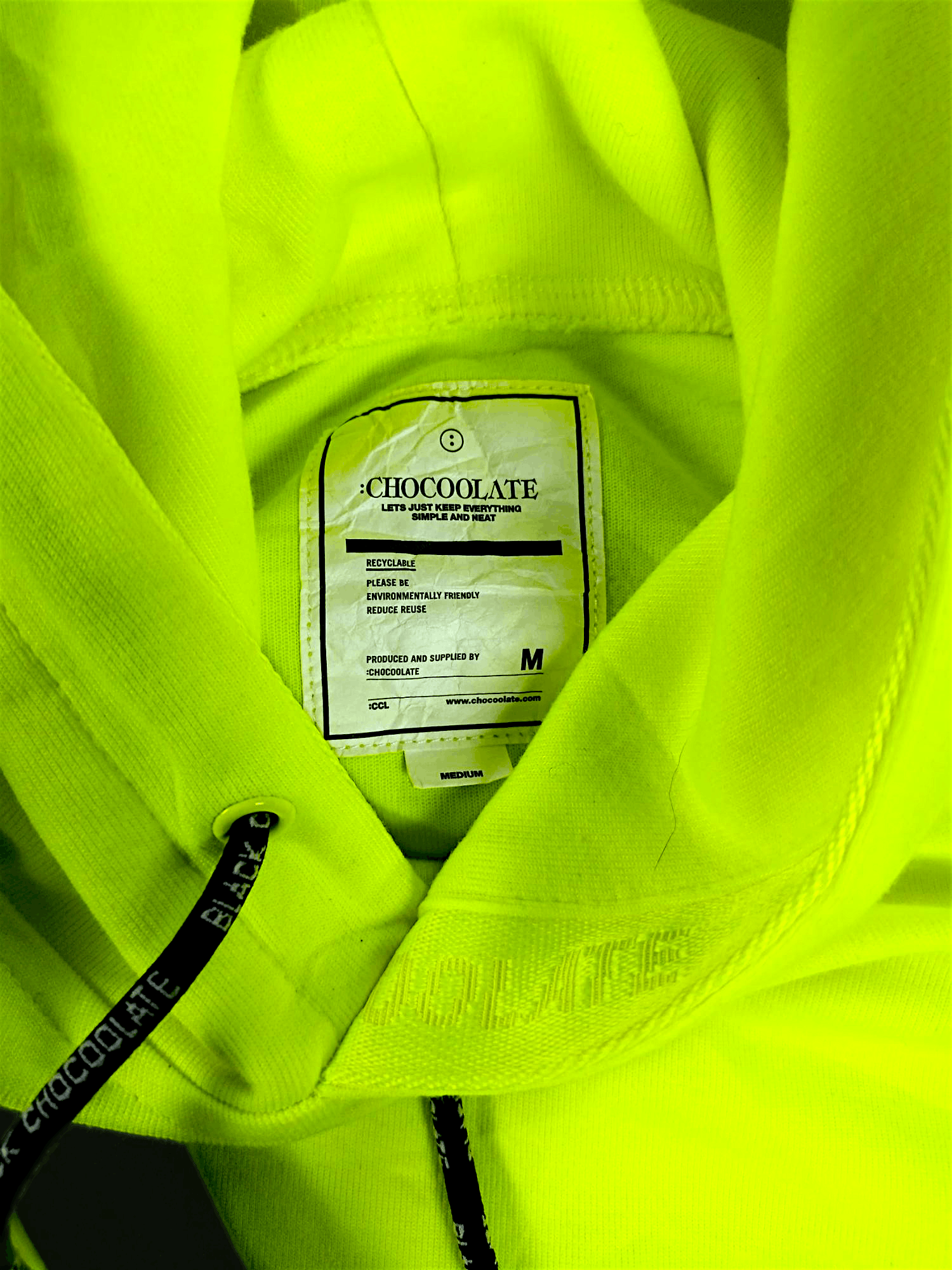 CHOCOOLATE CHOCOOLATE Black Dept Neon Hoodie Jumper Size US M / EU 48-50 / 2 - 7 Thumbnail