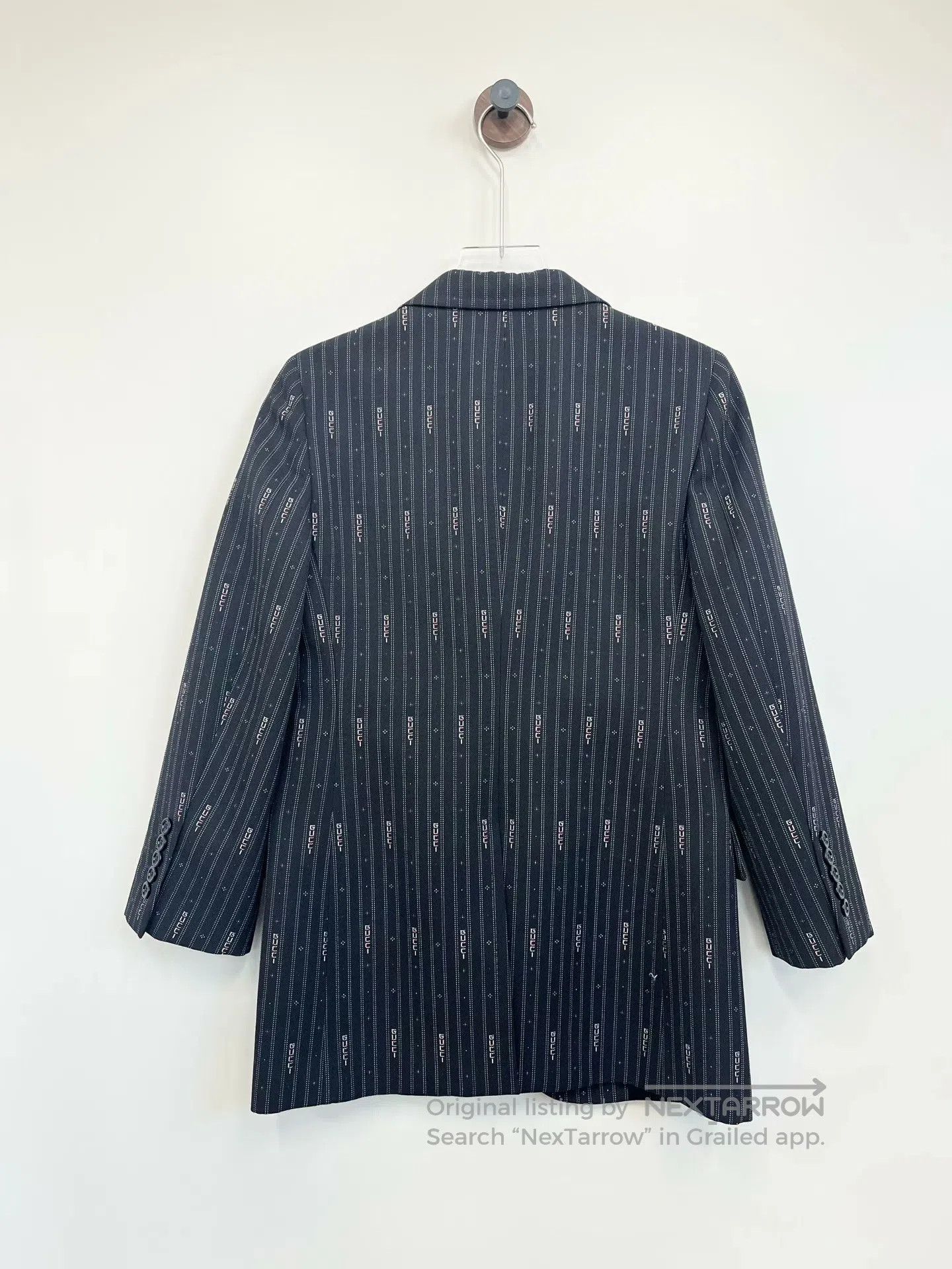 Gucci Guicci Black Barrage Logo Tailored Slim Fit Trench Coat| Size S / US 4 / IT 40 - 2 Thumbnail