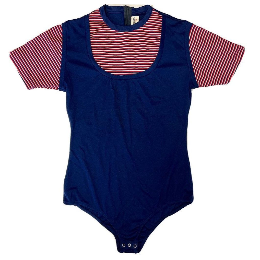 Other Vtg Dawnelle Blue Nylon MoD AEROBICS RETRO Bodysuit Size M / US 6-8 / IT 42-44 - 1 Thumbnail
