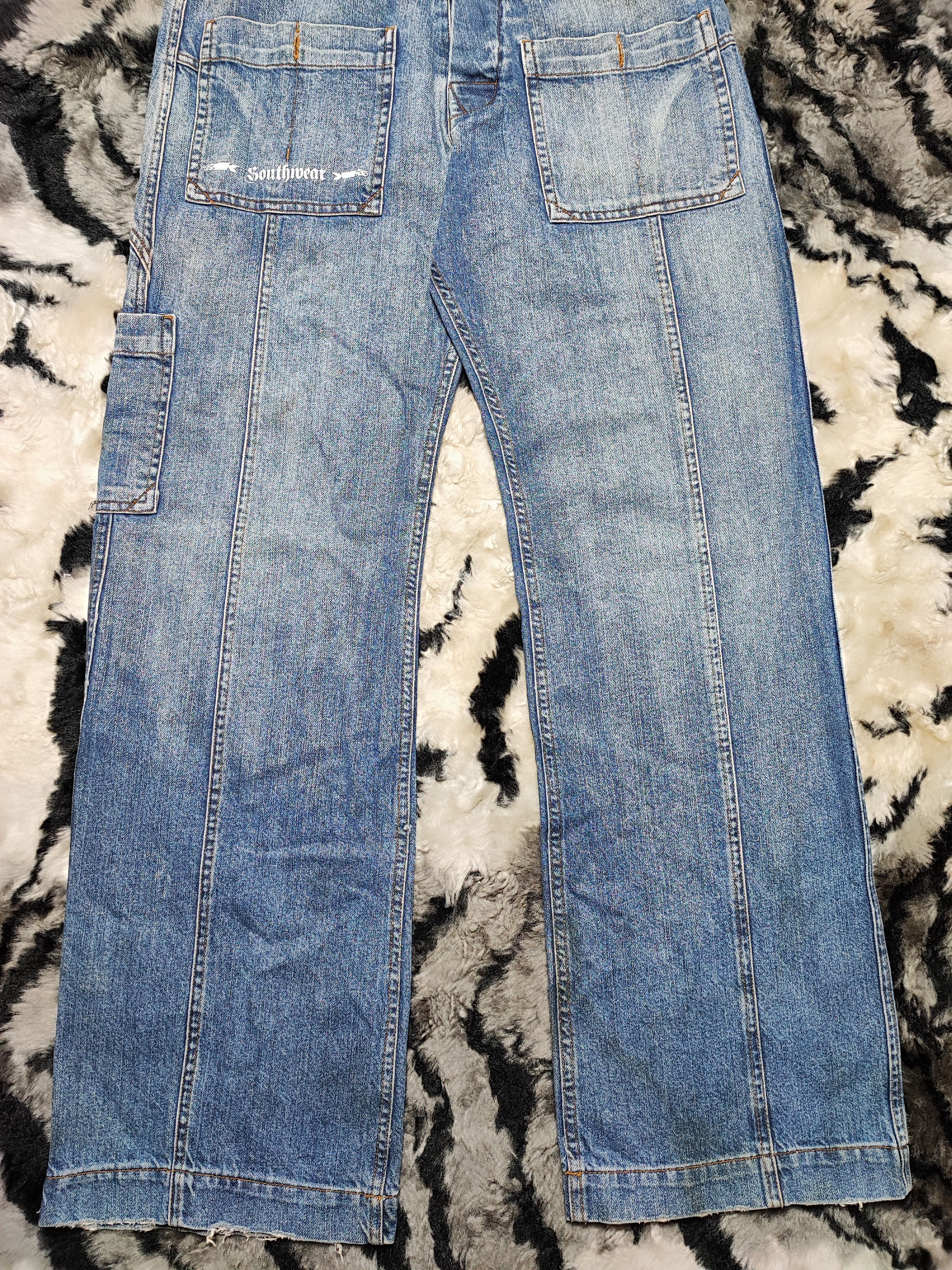 Japanese Brand Skull Denim Bakers Pants Cargo Size US 32 / EU 48 - 3 Thumbnail