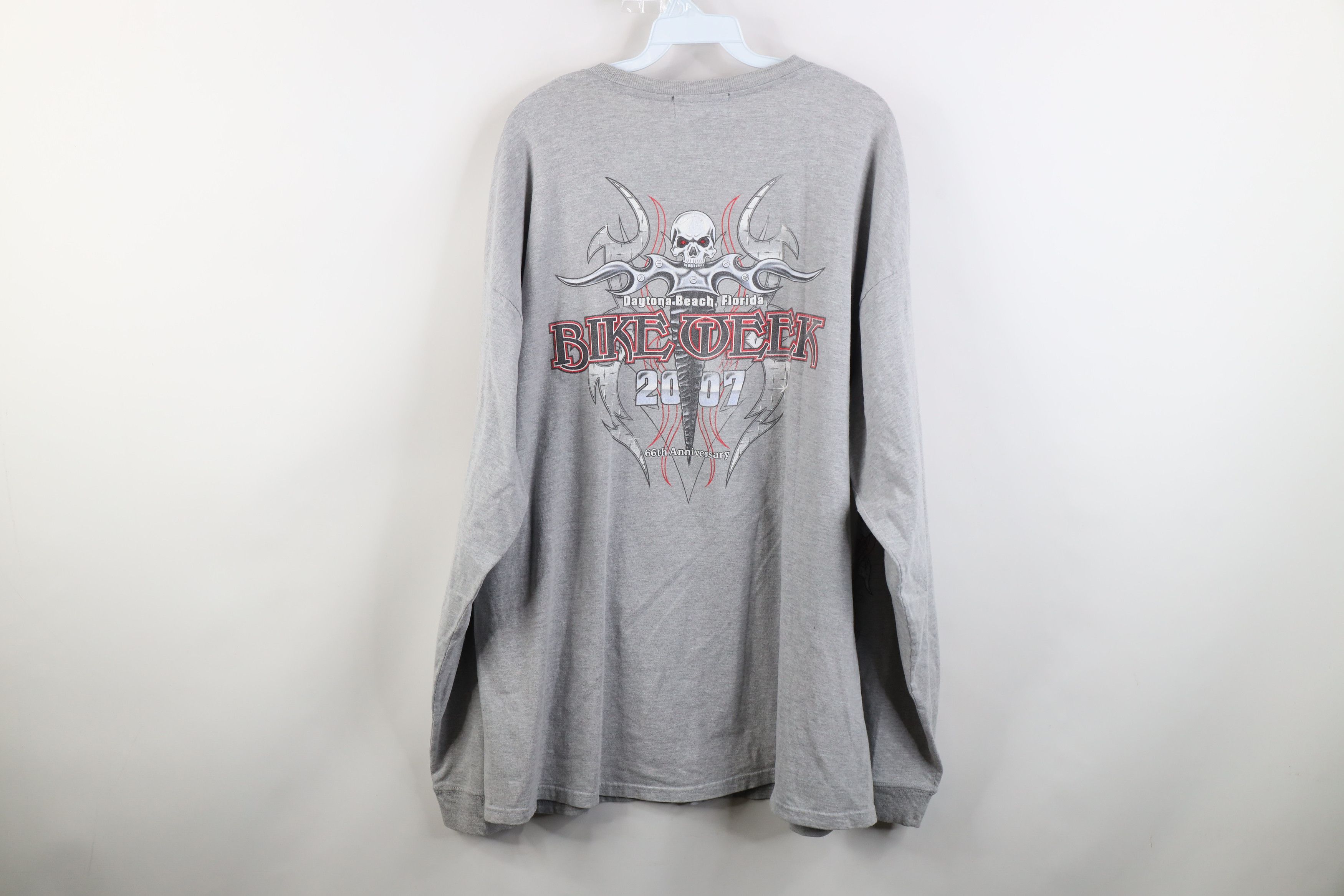 Vintage Vintage Y2K Bike Week Tribal Skull Sword Long Sleeve T-Shirt Size US XXL / EU 58 / 5 - 12 Thumbnail