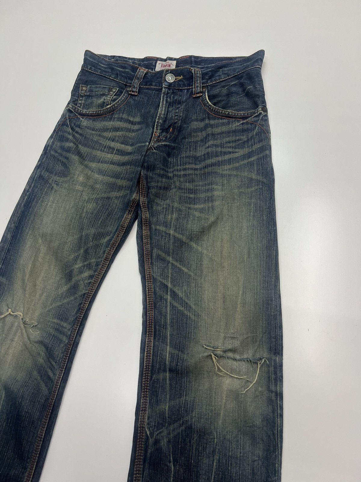 Edwin Edwin Denim Jeans Distress Size 33" Size US 33 - 3 Thumbnail
