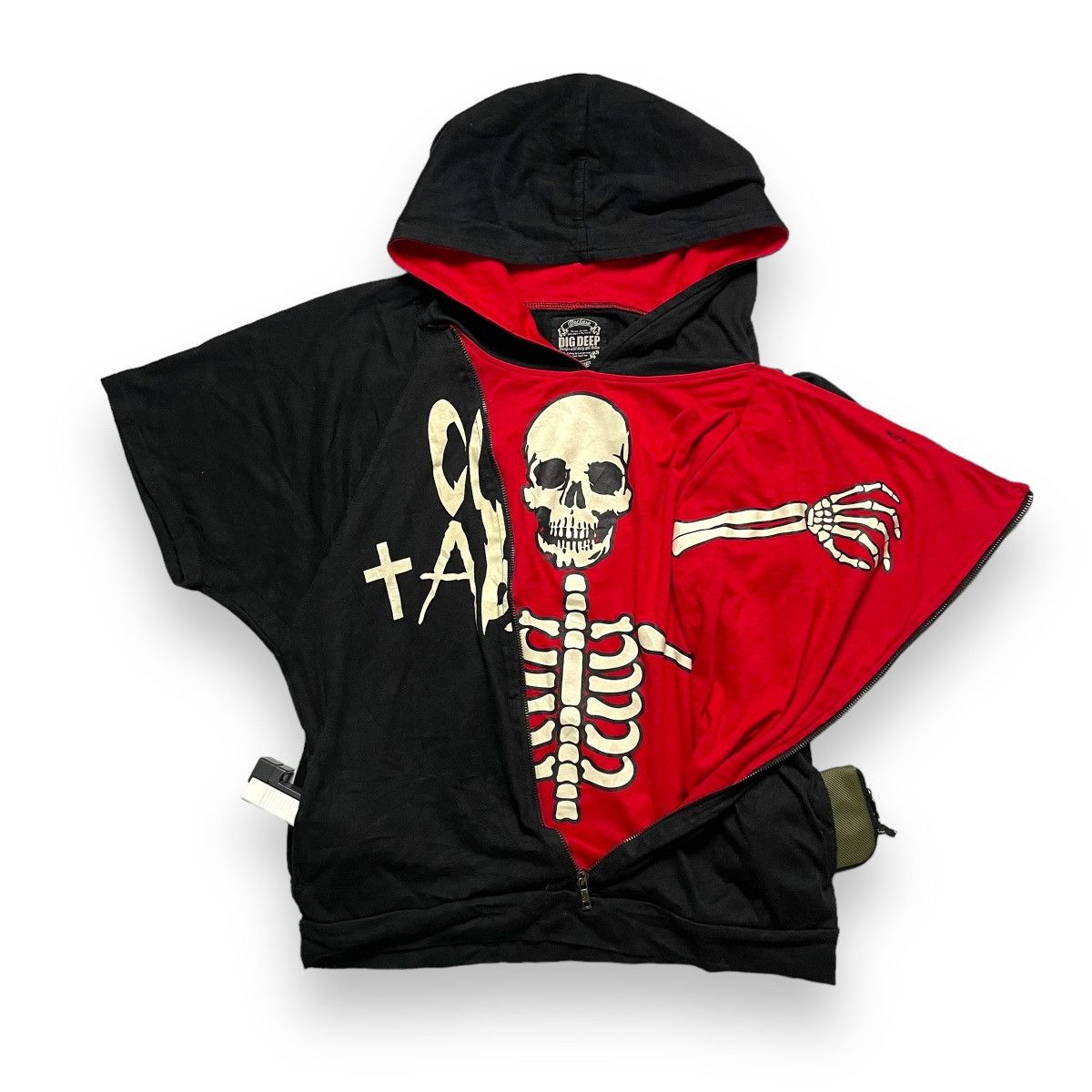 Japanese Brand 🇯🇵 DIG DEEP SKULL SKELETON SHORT SLEEGE HOODIE SWEATER JACKET Size US L / EU 52-54 / 3 - 1 Thumbnail