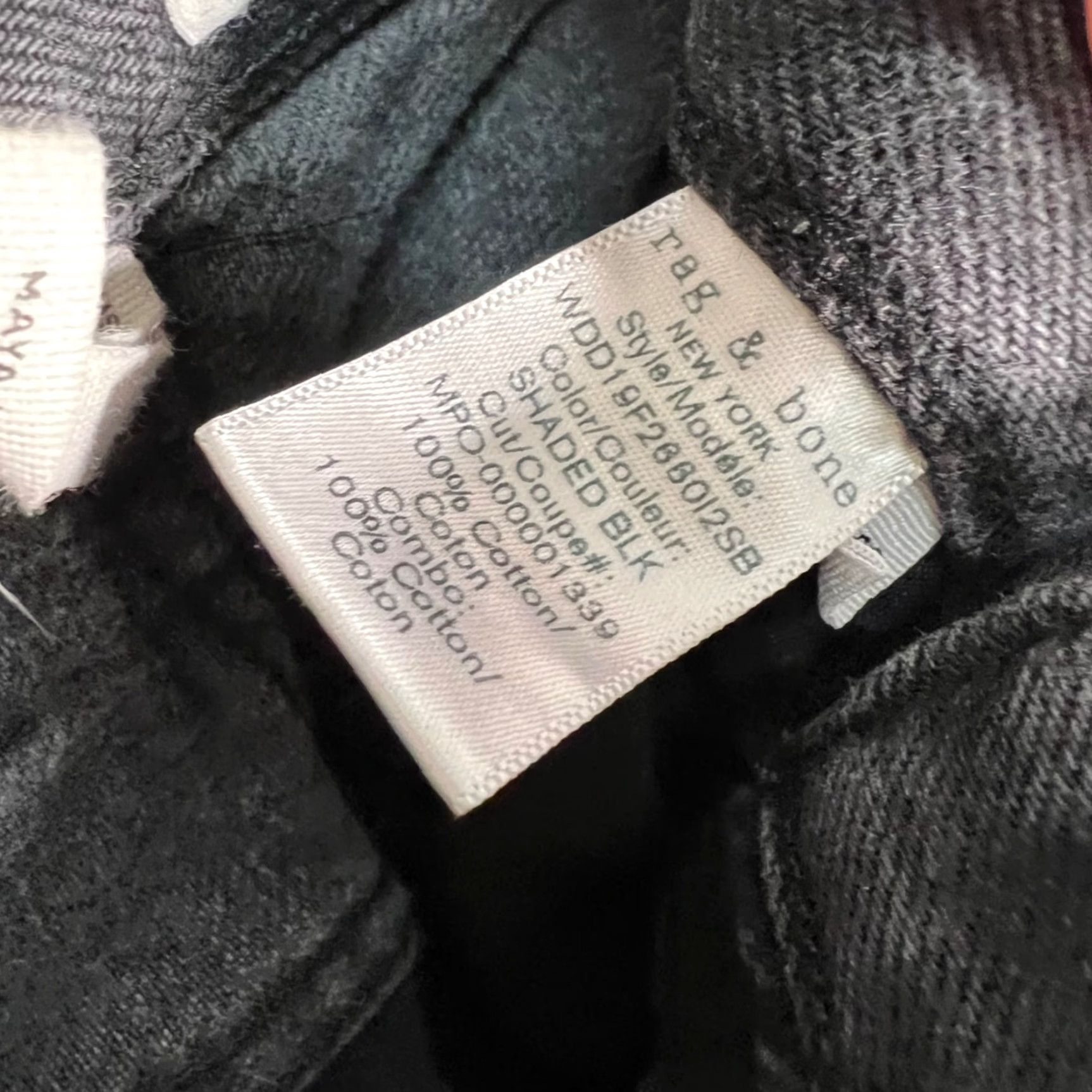 Rag & Bone Rag & Bone Womens Size 23 Maya High-Rise Straight Jeans Two Tone Black Denim Size 40" / US 18 - 5 Thumbnail