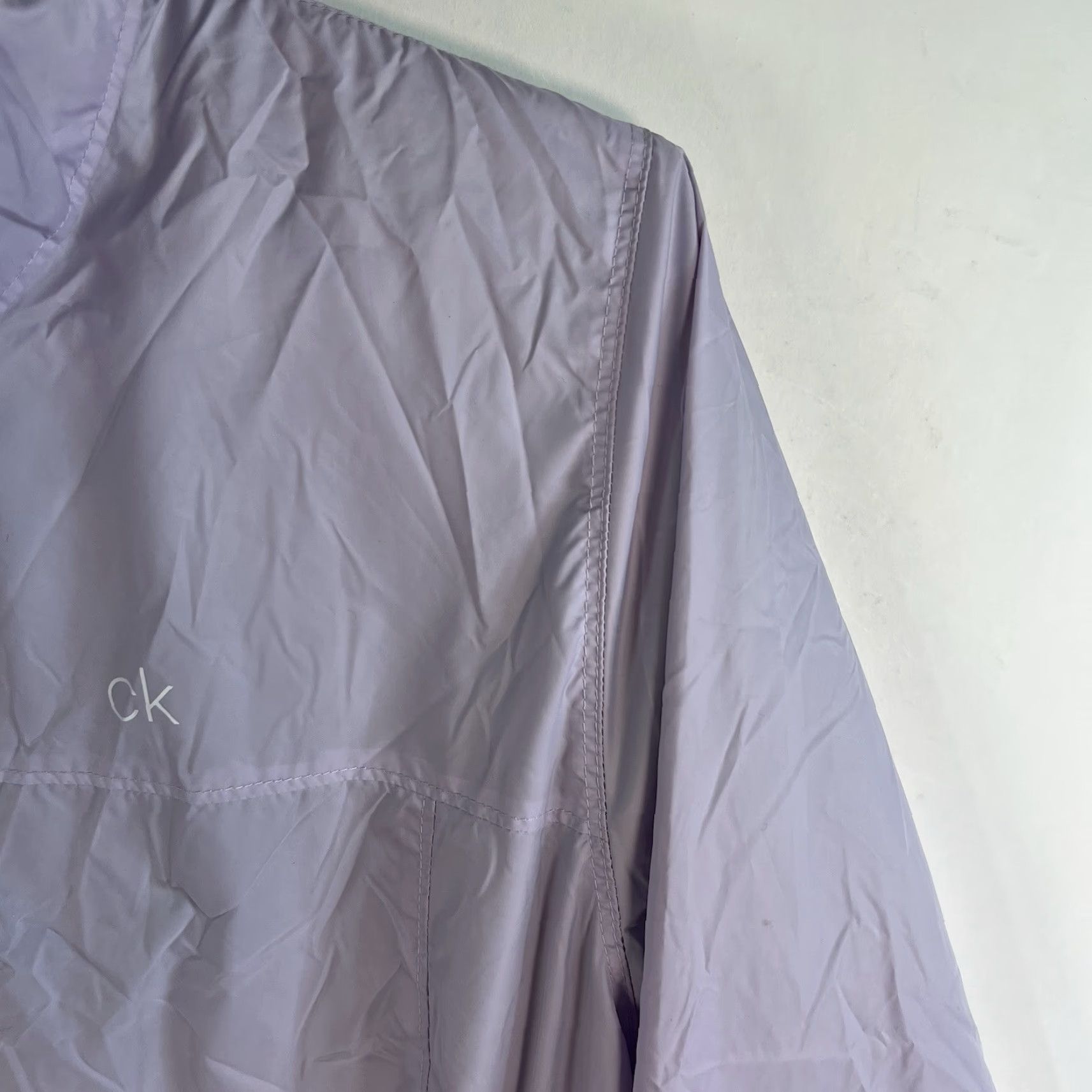 Calvin Klein Calvin Klein Windbreaker Hooded Full Zip 2XL Womens Purple Solid Softshell Zip Windbreaker, Casual, Travel, Workwear, Logo, Lined, Regular Fit Size XXL / US 16-18 / IT 52-54 - 2 Thumbnail