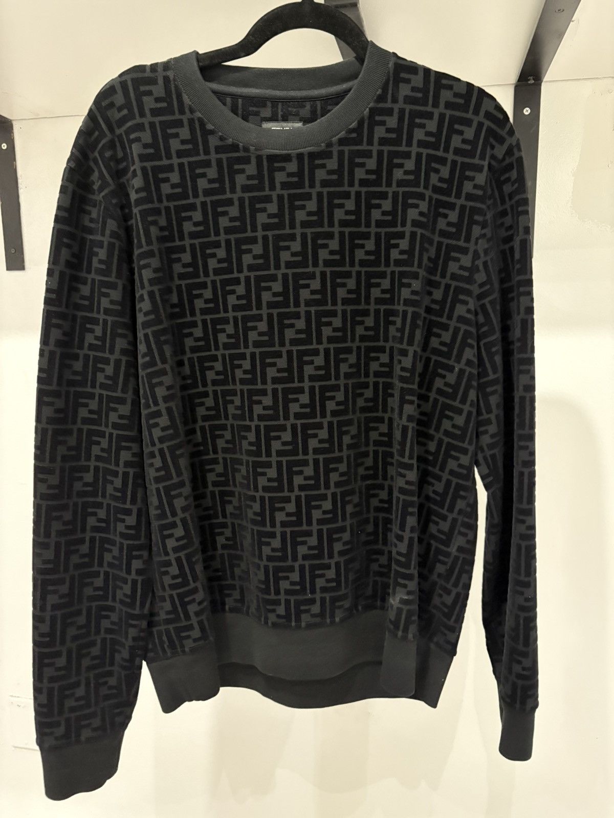 Fendi Fendi velvet pullover sweatshirt Size US M / EU 48-50 / 2 - 1 Thumbnail