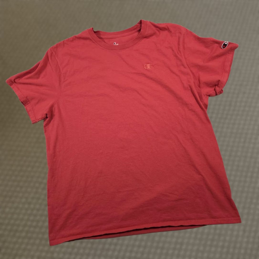 Champion VINTAGE? None. Final: Champion Shirt Mens 2XL Red C Logo Patch Sleeve Short Sleeve Crewneck Tee Size US XXL / EU 58 / 5 - 1 Thumbnail