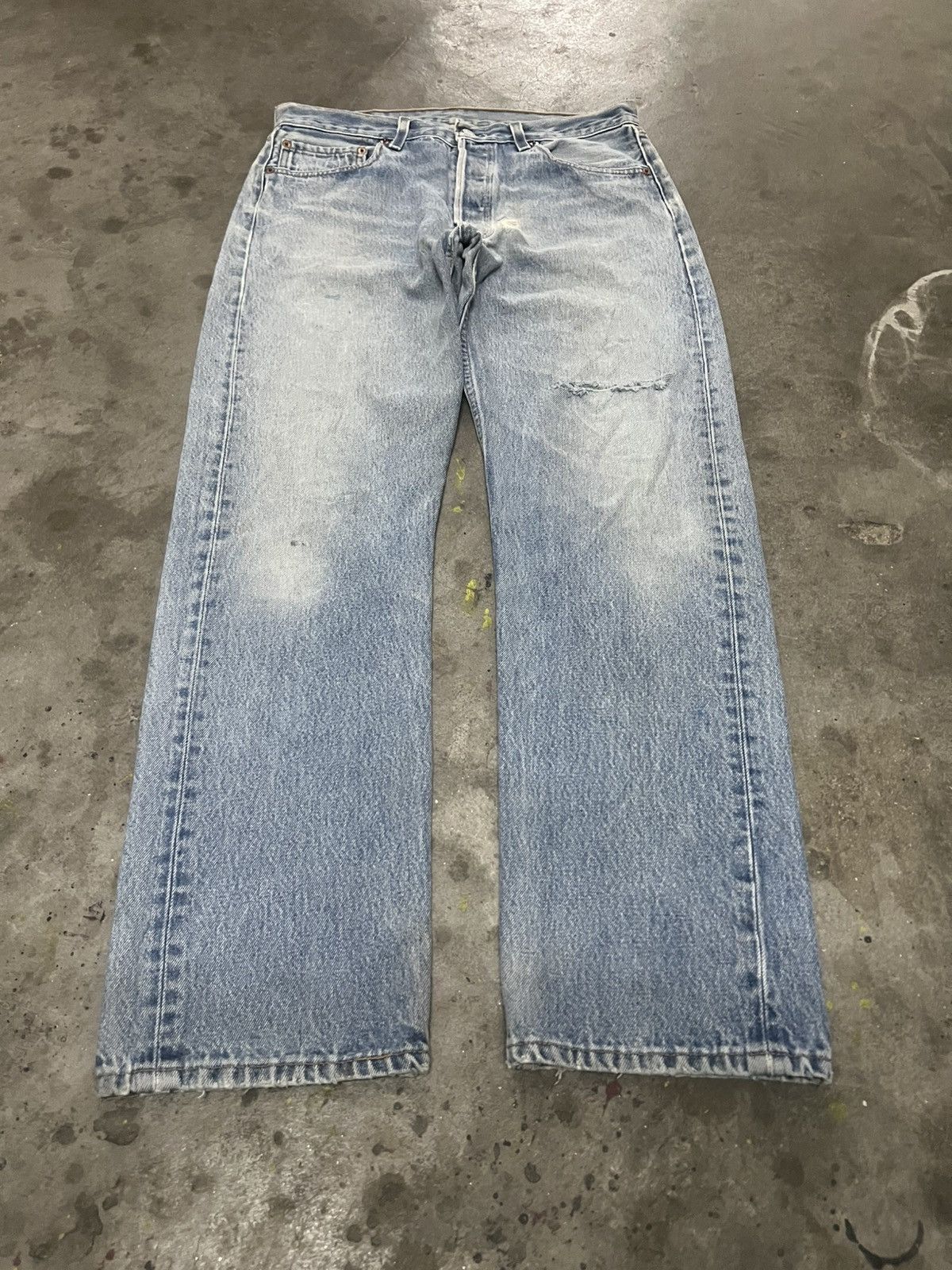 Japanese Brand × Levi's THRASHED VINTAGE LEVIS 501 DISTRESSED DENIM PANT Size US 31 - 4 Thumbnail