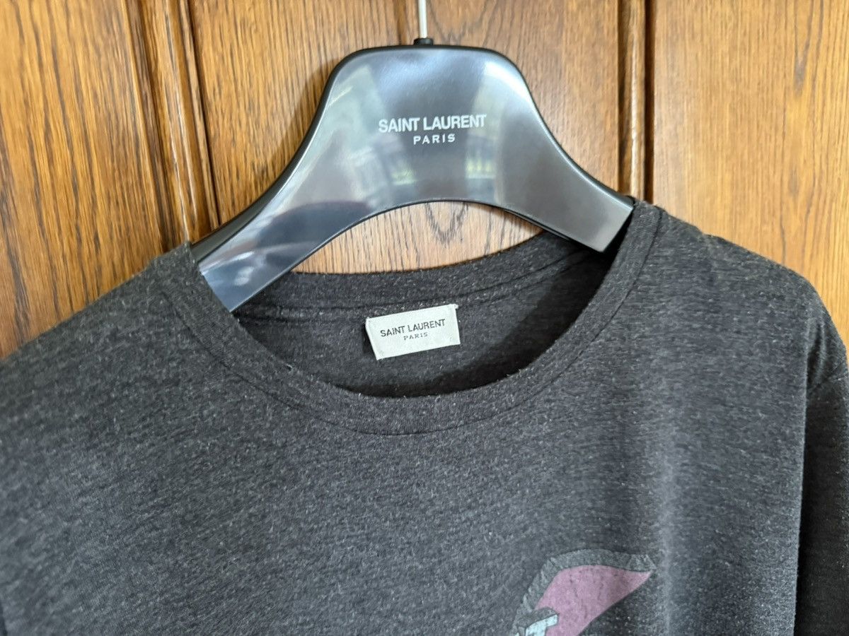 Saint Laurent Paris Saint Laurent lightning bolt logo grey t shirt M Size US M / EU 48-50 / 2 - 16 Thumbnail