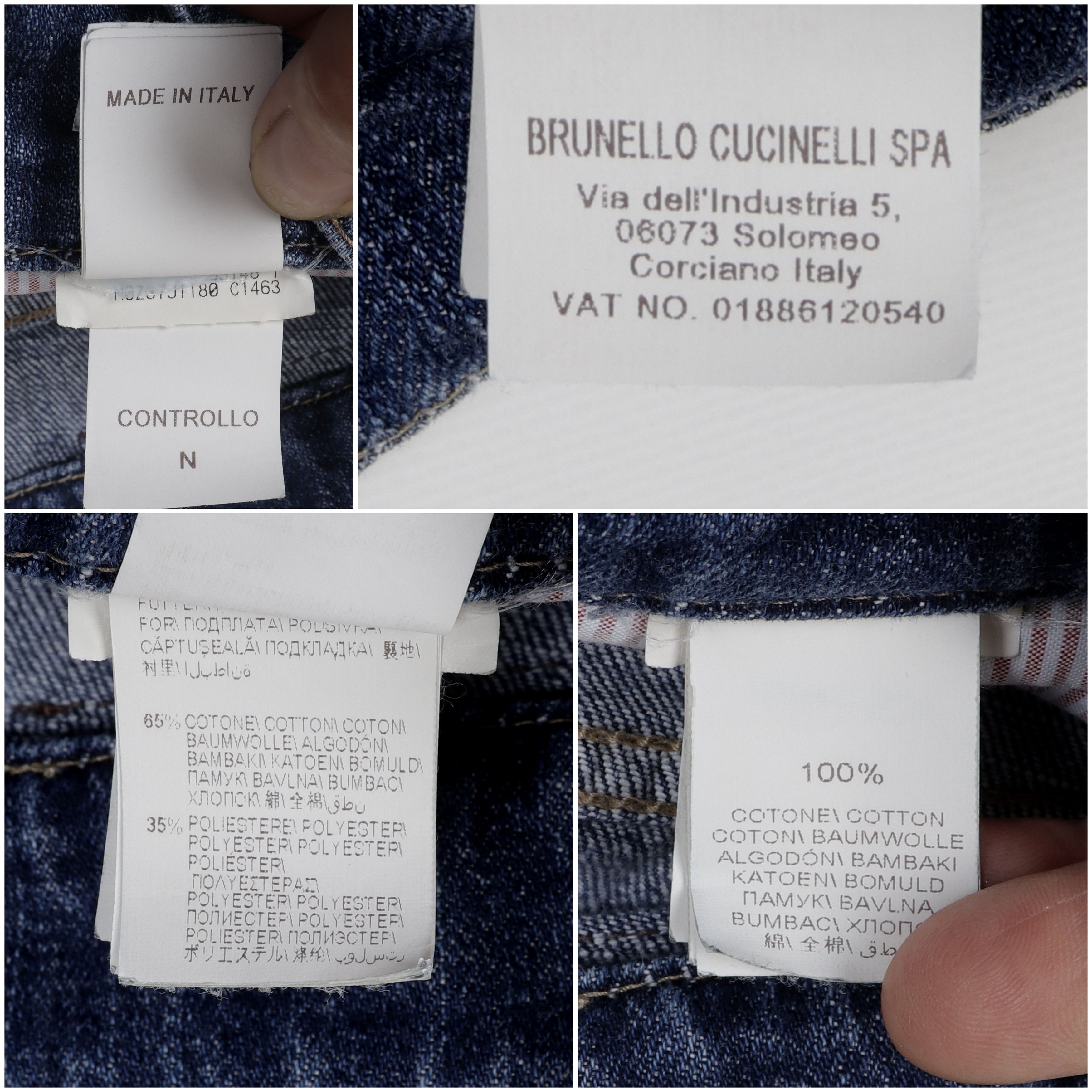 Brunello Cucinelli Brunello Cucinelli Blue Cotton Jeans Size US 32 / EU 48 - 7 Thumbnail