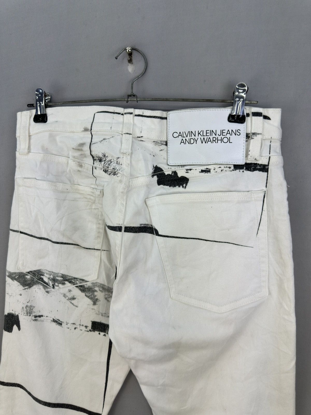 Andy Warhol × Calvin Klein 205W39NYC Calvin Klein X Andy Warhol Visual Art White Denim Jeans Size US 32 / EU 48 - 6 Thumbnail