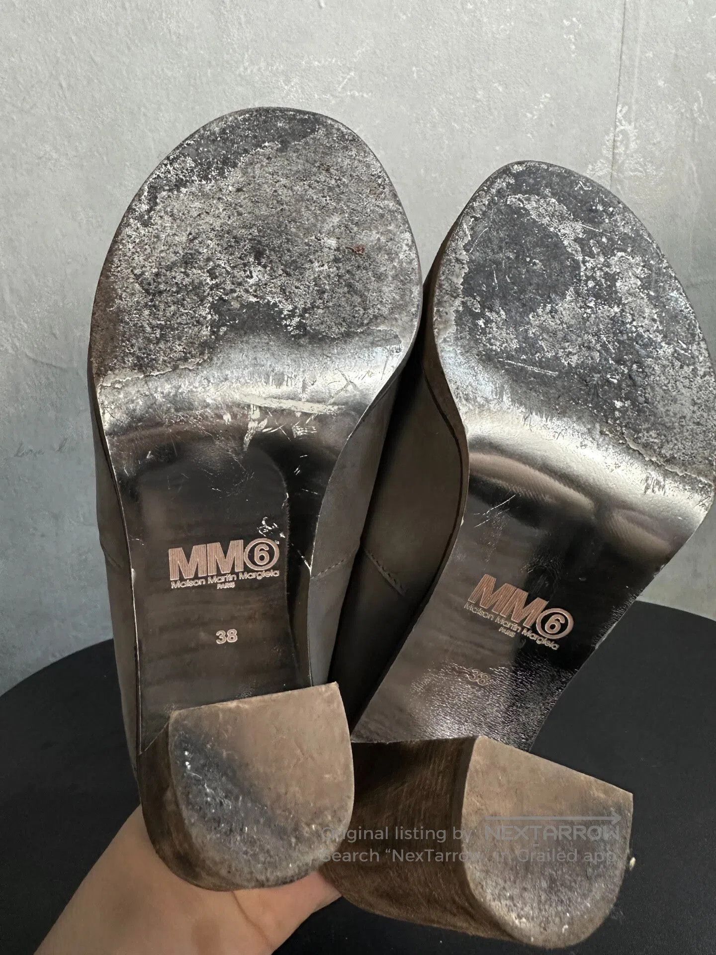 Maison Margiela Maison Margiela mm6 toe-revealing suede high heels| Size US 7.5 / IT 37.5 - 5 Thumbnail