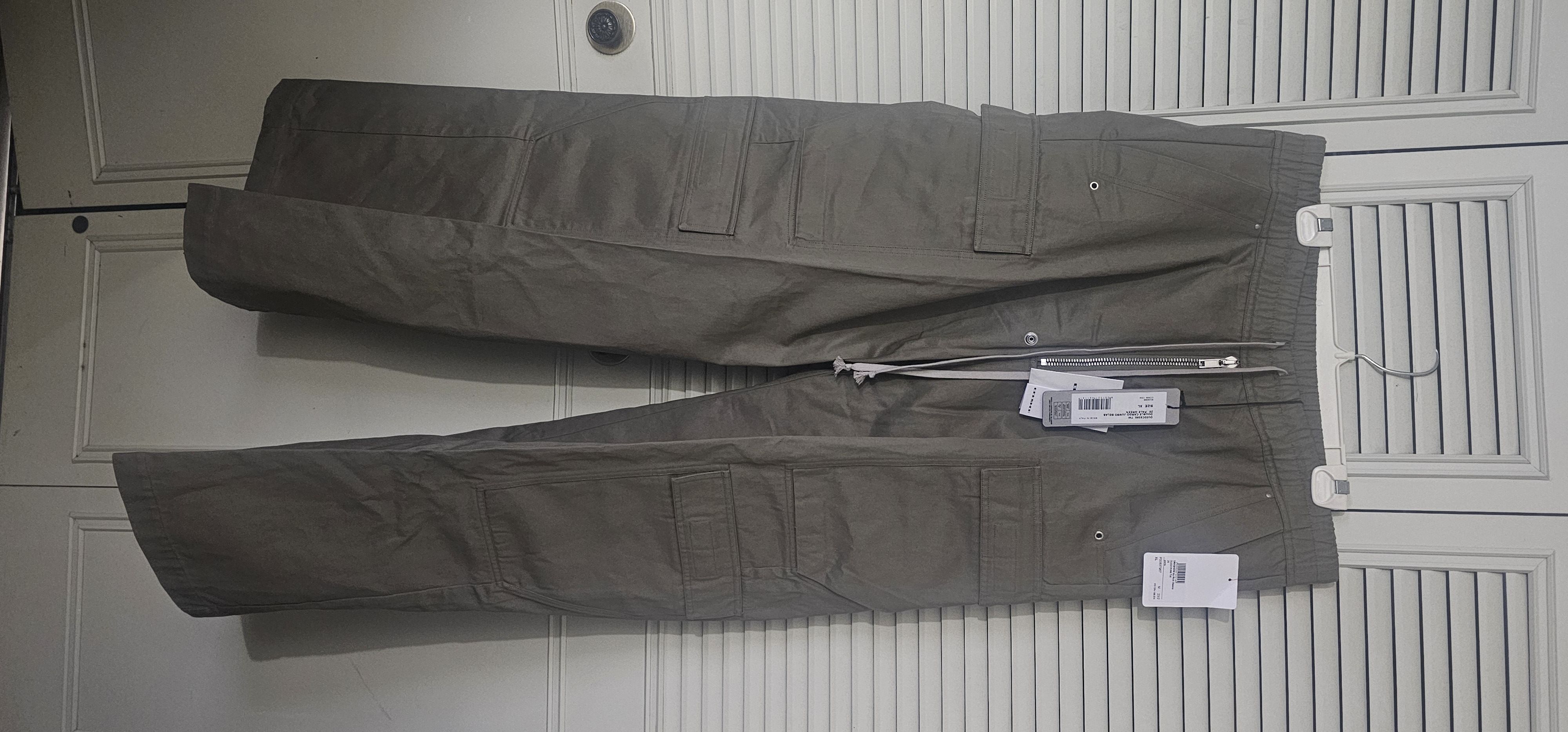 image of Rick Owens Jumbo Bela Cargo Pants in Pale Green, Men's (Size 36)