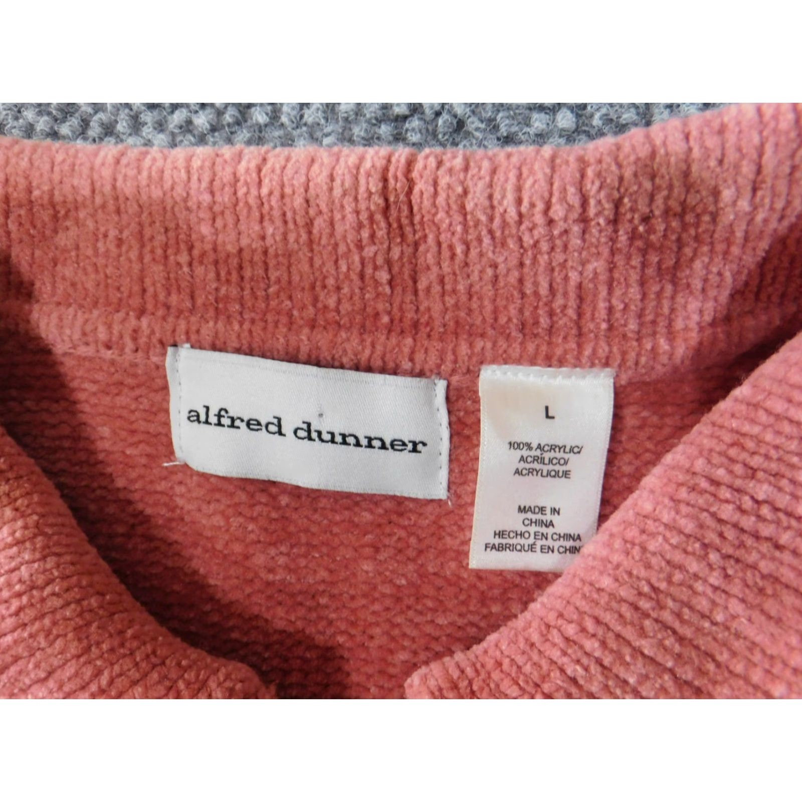 Vintage Alfred Dunner Pink Geometric Knit Sweater L Womens Regular Pullover Raglan Long Sleeve Chunky-Knit Acrylic Stretch Knit Geometric Design Vintage No Size L / US 10 / IT 46 - 6 Thumbnail