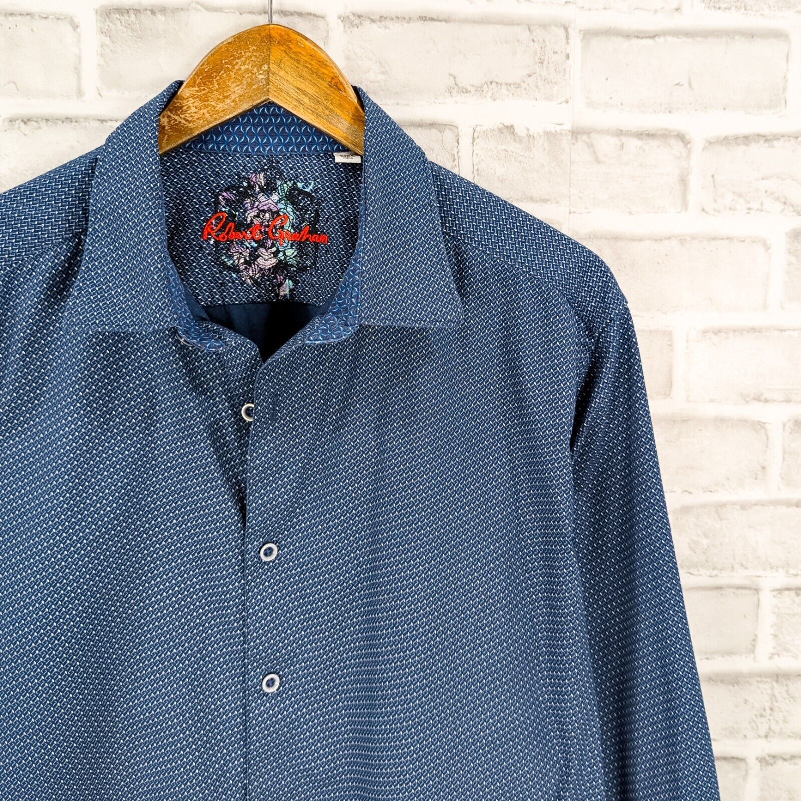 Robert Graham Robert Graham Classic Fit 2XL Button up Shirt blue geo Size US XXL / EU 58 / 5 - 5 Thumbnail